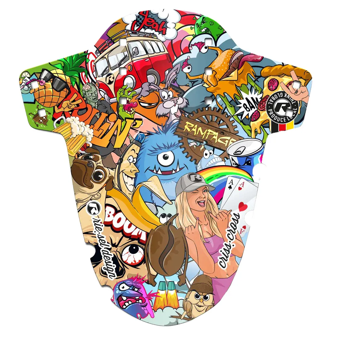 Stänkskärmar fram Riesel Design Stickerbomb Eyecatcher