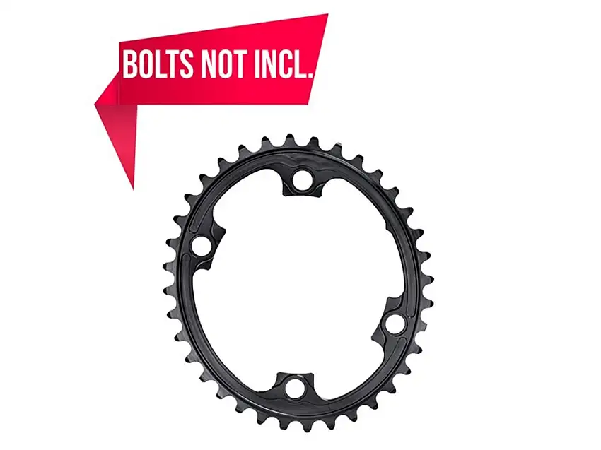 Drev absoluteBlack Ø110 mm BCD (Shimano Asymmetric) 2x10/11-Speed Oval 9100/8000 Alu 34T svart