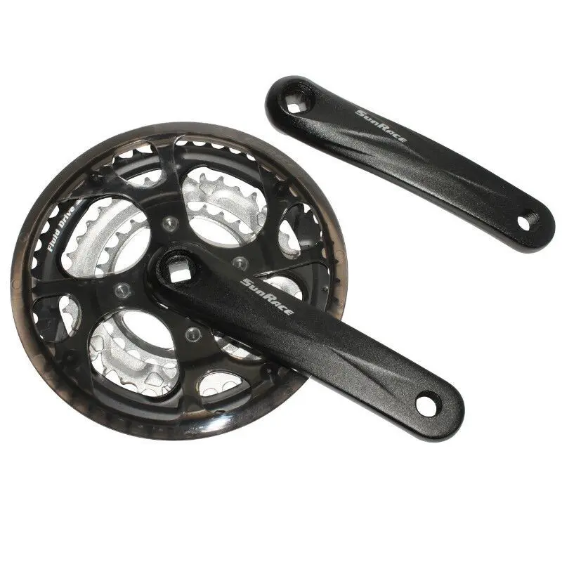Aluminium vevparti för mountainbike med rökfärgat kedjeskydd - väska Sunrace M3