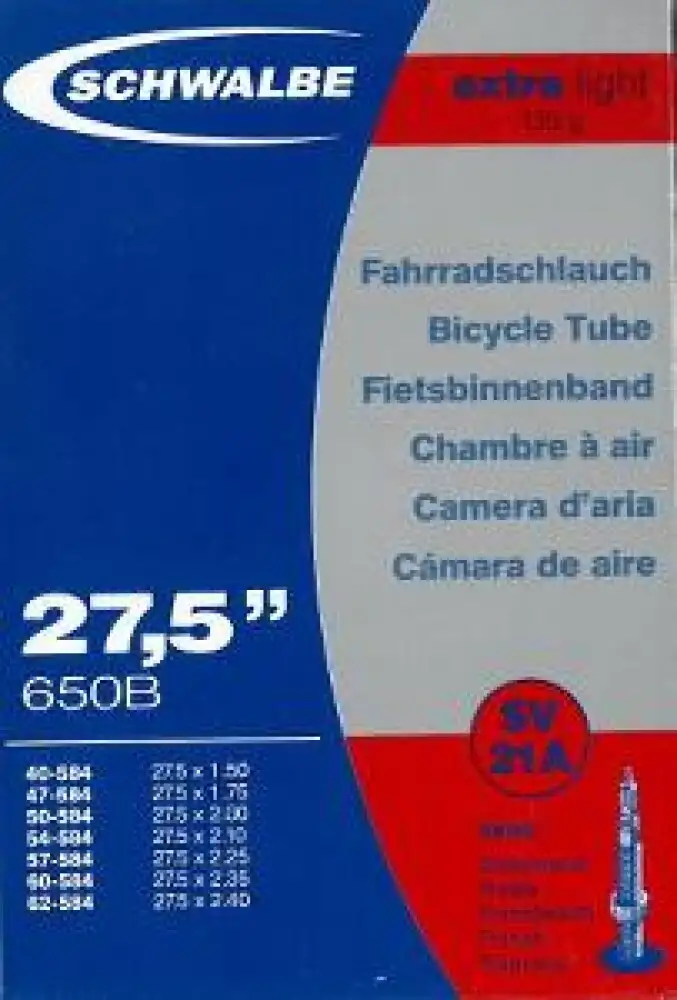 Schwalbe 27,5" slang extra light 1,50/2,40"