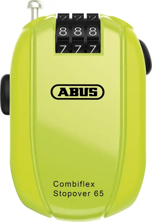 Vajerlås Abus Combiflex StopOver 65 Gul