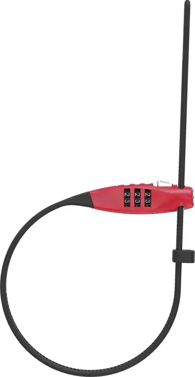 Vajerlås Abus Combiflex TravelGuard Röd