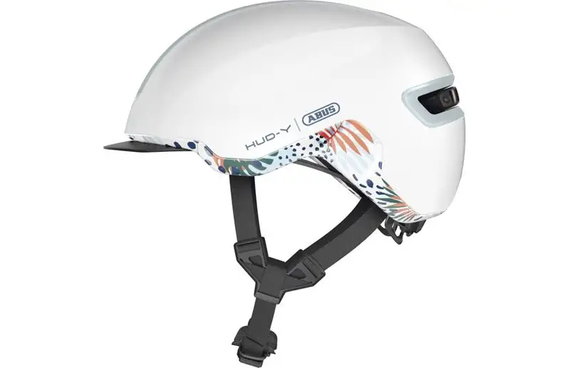 Abus Cykelhjälm Hud-Y Flower White