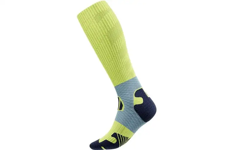 Bauerfeind Trail Run Compression Socks High Cut Bright Lemon