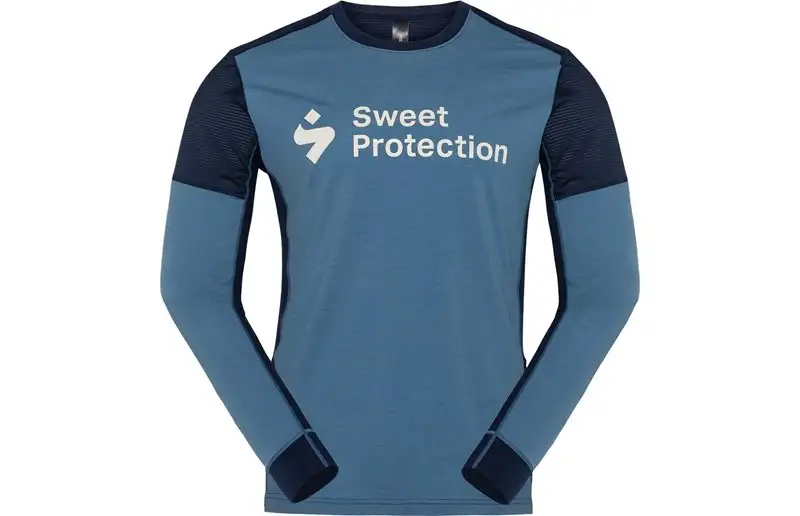 Cykeltröja Sweet Protection Jersey Hunter Merino Hybrid LS M Flare Blue
