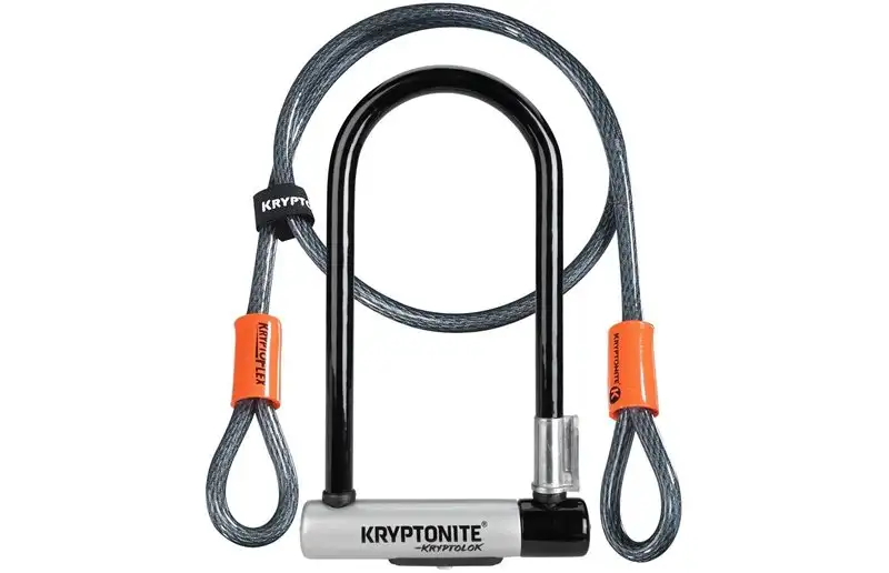 Kryptonite Bygellåsinkl. Kabel M.Öglor