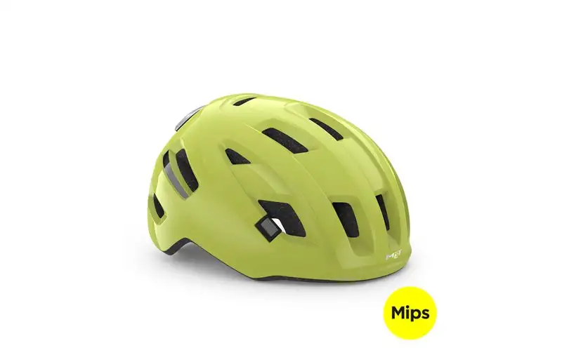 MET Cykelhjälm E-Mob Mips Lime/Glossy