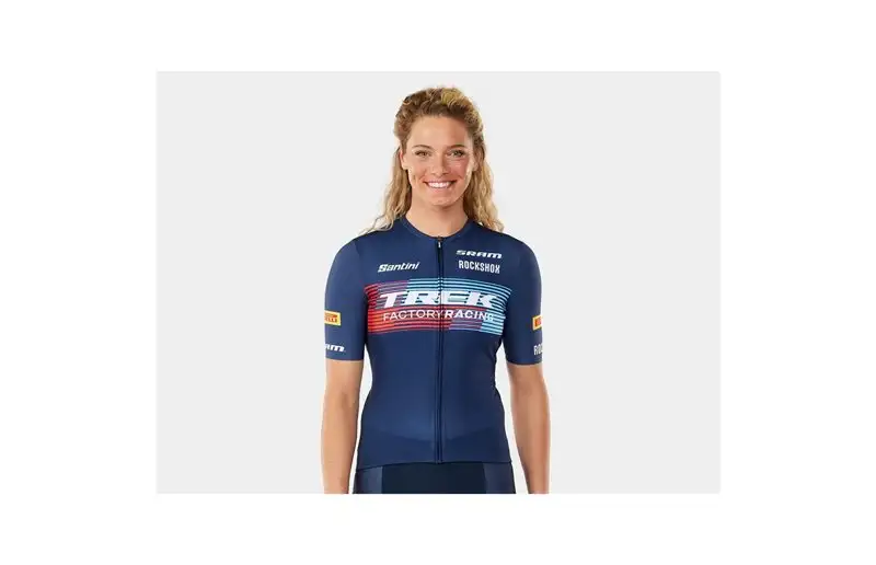 Santini Cykeltröja Trek Factory Racing Women's CX Team Replica Dark Blue