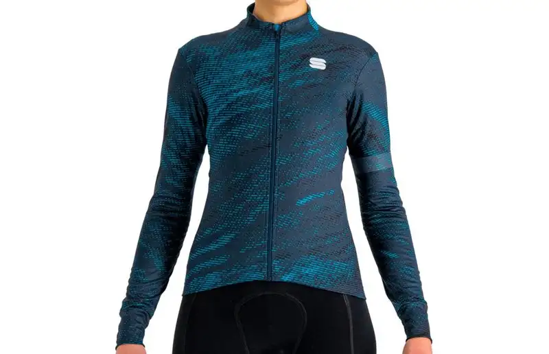 Sportful Cliff Supergiara LS Thermal Jersey Women Galaxy Blue Berry Blue Black