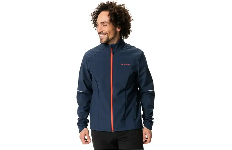 VAUDE Wintry IV Softshell Jacket Men Dark Sea/Red